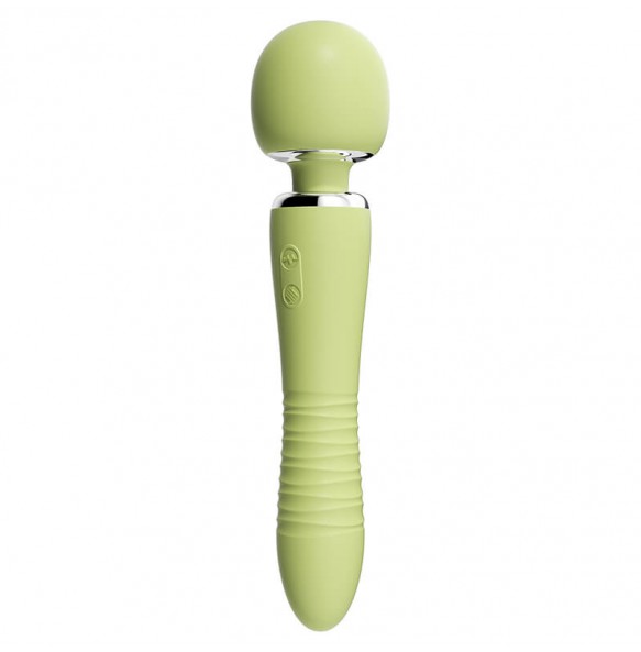 MizzZee - YinHuan Thrusting Heating Vibration AV Wand (Chargeable - Green)